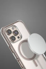 Onegif Apple iPhone 15 Pro Max Hulk Magsafe Kapak - Beyaz - Görsel 4