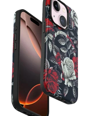 Onegif iPhone 14 Flower Series Magsafe Kapak - Siyah