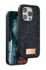 Onegif iPhone 14 Pro Bright Simli Kapak - Siyah