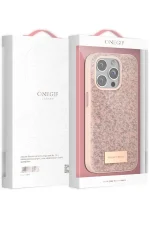 Onegif iPhone 14 Pro Bright Simli Kapak - Siyah - Görsel 5
