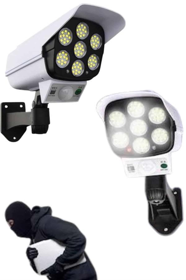 Compressed by jpeg-recompress Solar Bahçe Aydınlatması Hareket Sensörlü Uzaktan Kumandalı Kamera Görünümlü - Görsel 1