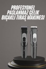 Pro Şarjlı Saç Sakal Tıraş Makinesi Ense Kesme Makinesi Lazer Öncesi Kısaltma - Görsel 2
