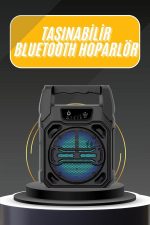 Karaoke Mikrofonlu Fm Radyolu Bluetooth Hoparlör Yüksek Ses Kaliteli - Görsel 2