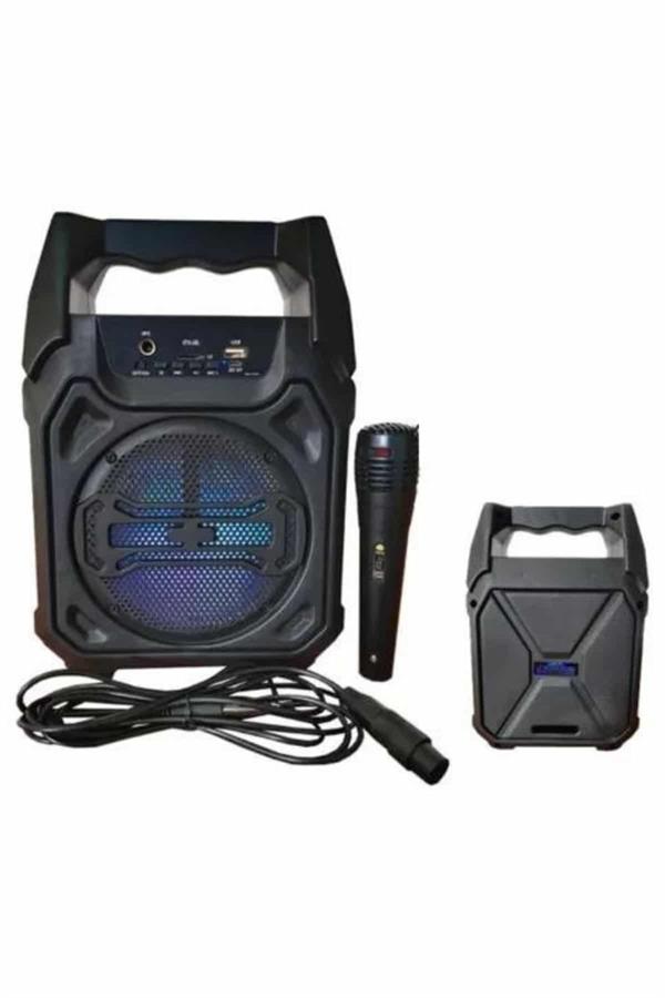 Compressed by jpeg-recompress Karaoke Mikrofonlu Fm Radyolu Bluetooth Hoparlör Yüksek Ses Kaliteli - Görsel 1