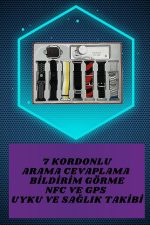 Aynalı Bluetooth Kulaklık ve 7 Kordonlu Akıllı Saat Dijital Göstergeli Uzun Pil Ömrü - Görsel 3