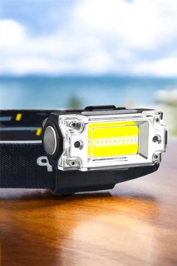 Compressed by jpeg-recompress Beyaz Led Işık Sensörlü Kafa Lambası Lityum Batarya Led El Fenerli Şarjlı - Görsel 4