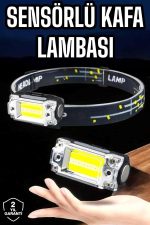 Kafa Lambası El Fenerli Kamp Lambası USB Şarjlı Esnek Lamba - Görsel 2
