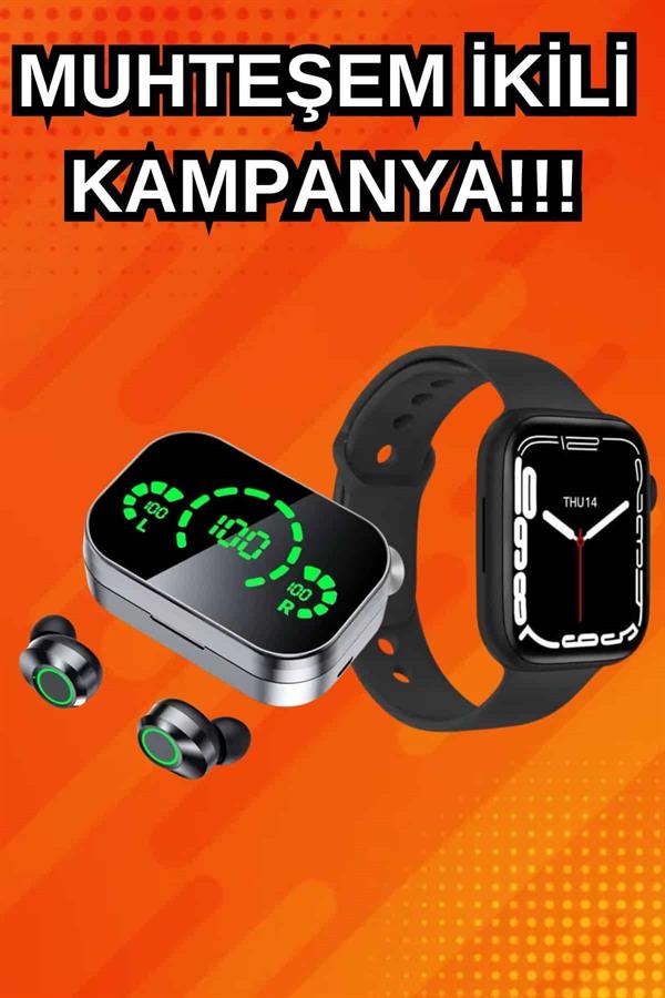 Compressed by jpeg-recompress Yeni Nesil Akıllı Saat ve Ucuz Kaliteli Bluetooth Kablosuz Kulaklık Amoled Ekran - Görsel 2