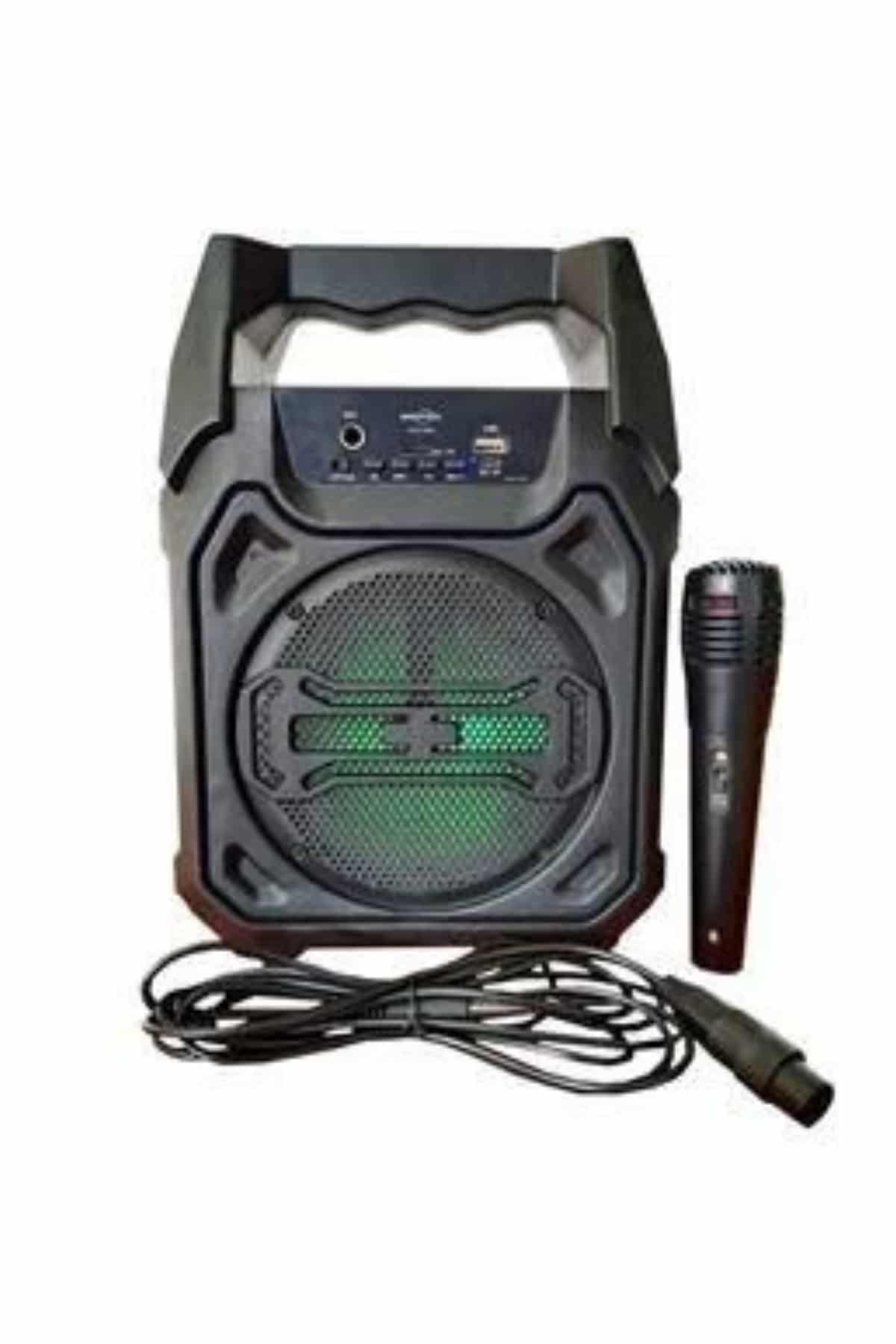 1215185_2-10.jpg Bluetooth Hoparlör Led Işıklı Taşınabilir Kablosuz Speaker Uzun Pil Ömrü - Görsel 2