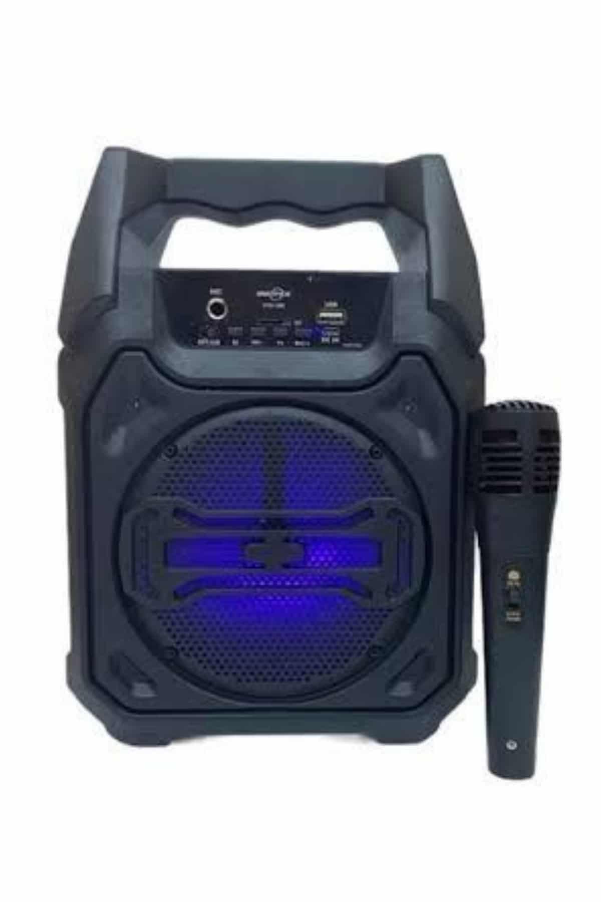 1215185_4-10.jpg Bluetooth Hoparlör Led Işıklı Taşınabilir Kablosuz Speaker Uzun Pil Ömrü - Görsel 4