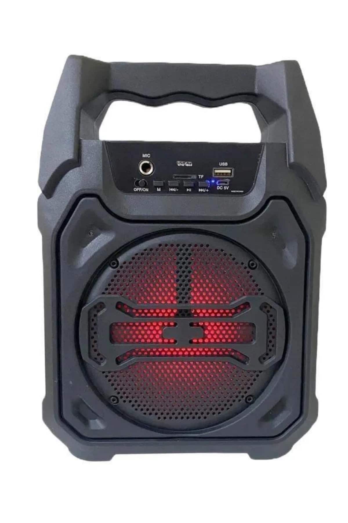1215185_5-10.jpg Bluetooth Hoparlör Led Işıklı Taşınabilir Kablosuz Speaker Uzun Pil Ömrü - Görsel 5