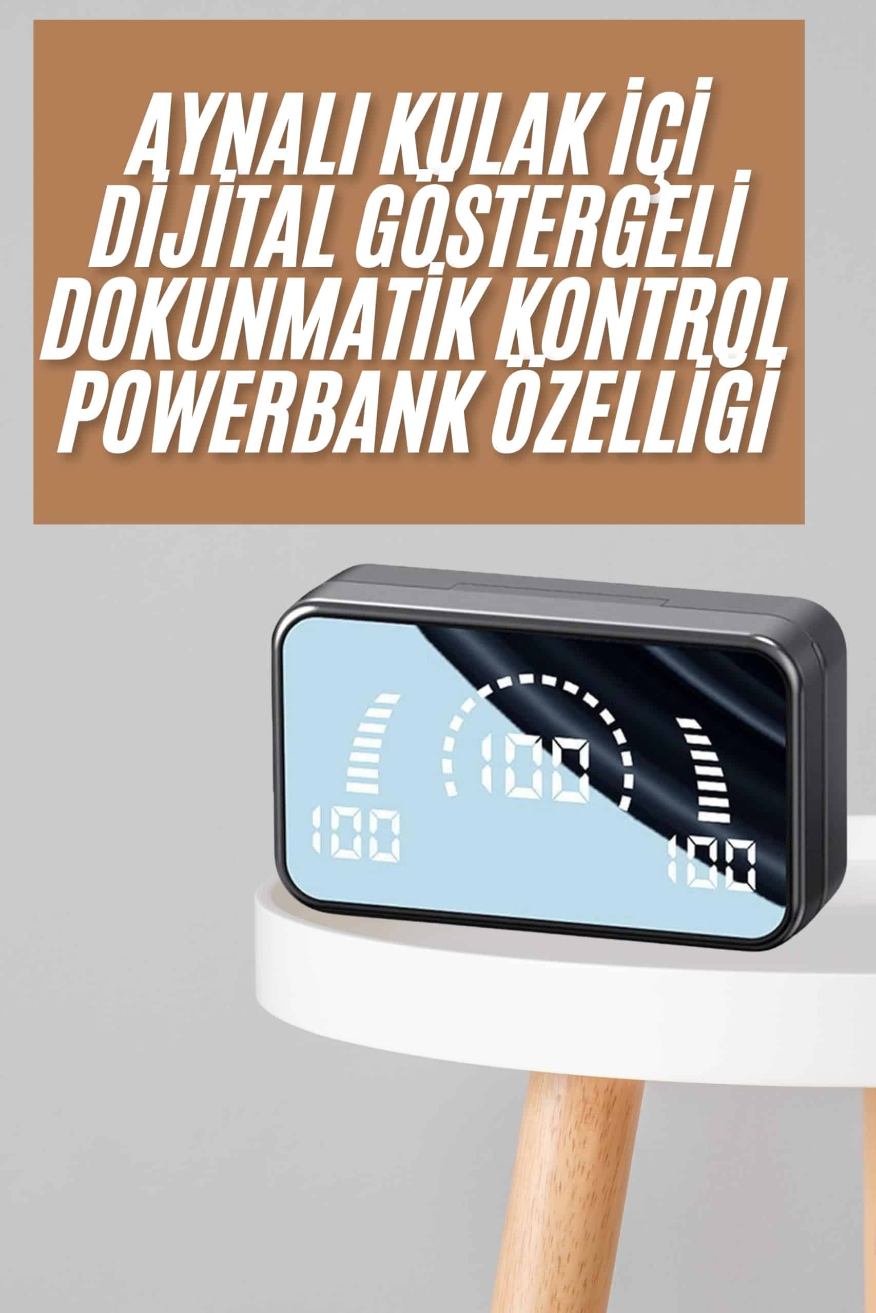 1215238_7-19-scaled-1.jpg Powerbankli Bluetooth Kulaklık Yüksek Ses Aynalı Çift Dijital Gösterge Ekranı - Görsel 2