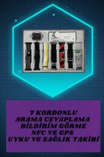 Aynalı Bluetooth Kulaklık ve 7 Kordonlu Akıllı Saat Dijital Göstergeli Uzun Pil Ömrü - Görsel 3
