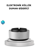Sigara Dumanı ve Koku Giderici Hava Temizleyici Küllük – 2 Katmanlı Filtreli, USB Şarjlı