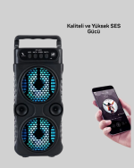 LED Parti Işıklı Bluetooth Hoparlör - Görsel 4