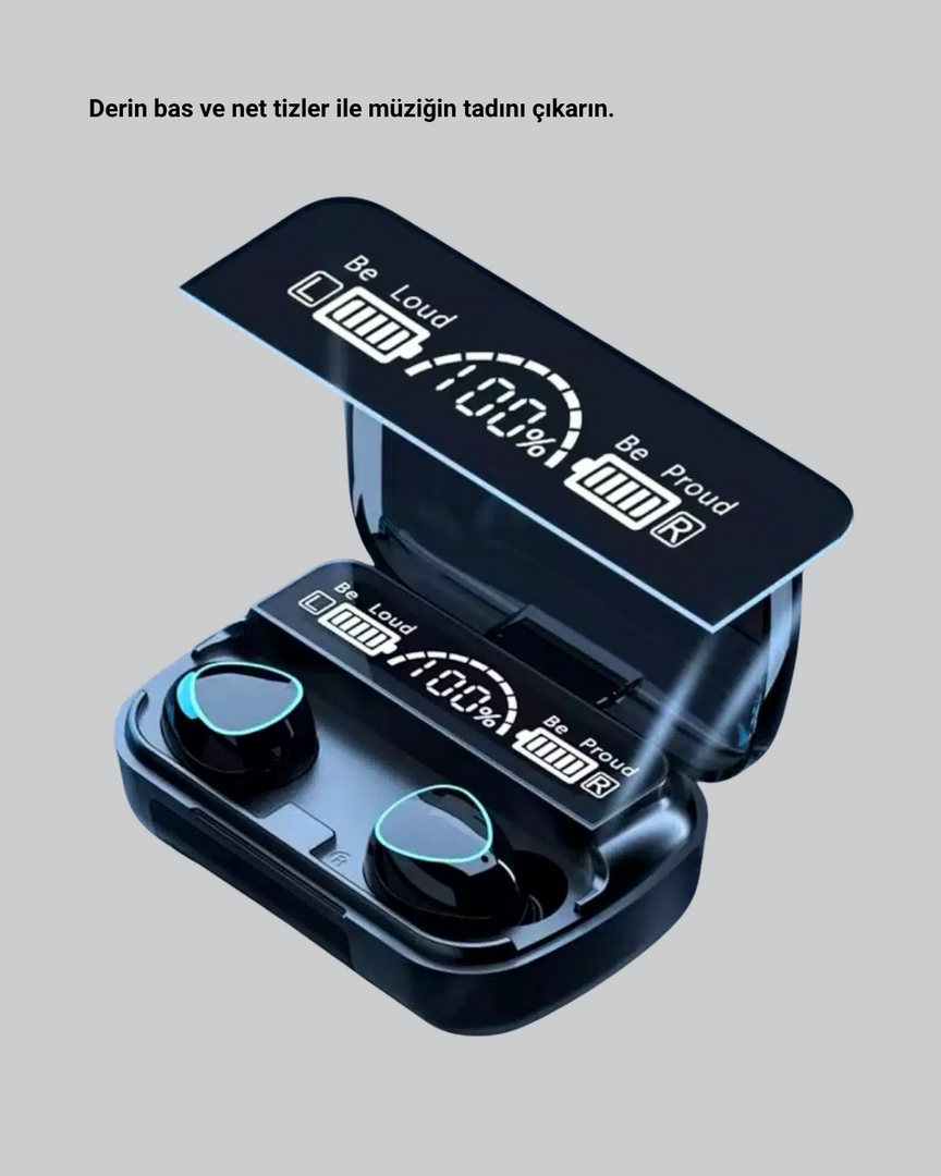 1241294_5-148.png Bluetooth 5.1 M10 TWS Kulaklık Ergonomik Tasarım Yüksek Ses Kaliteli - Görsel 3