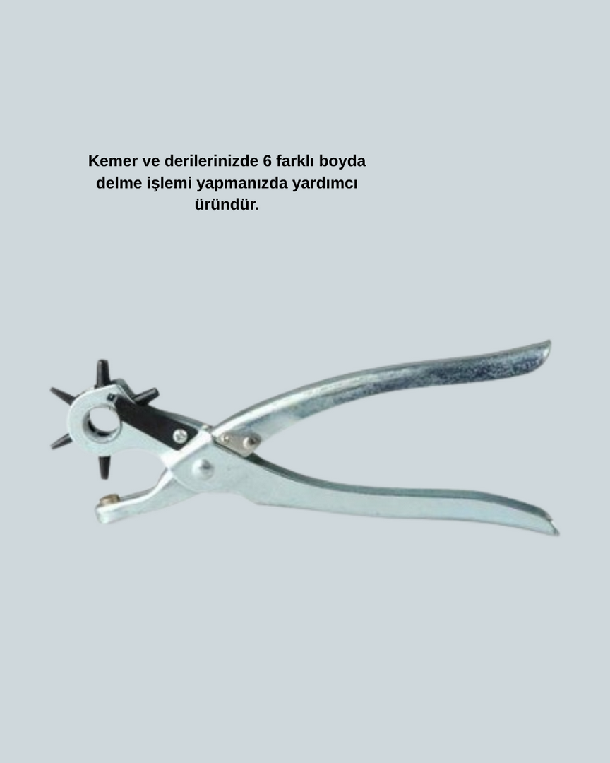 1243909_7-11.png Metal Gövdeli Ayarlanabilir Deri Delme Pensesi 2.5–5 mm Delik Açma Aracı - Görsel 2