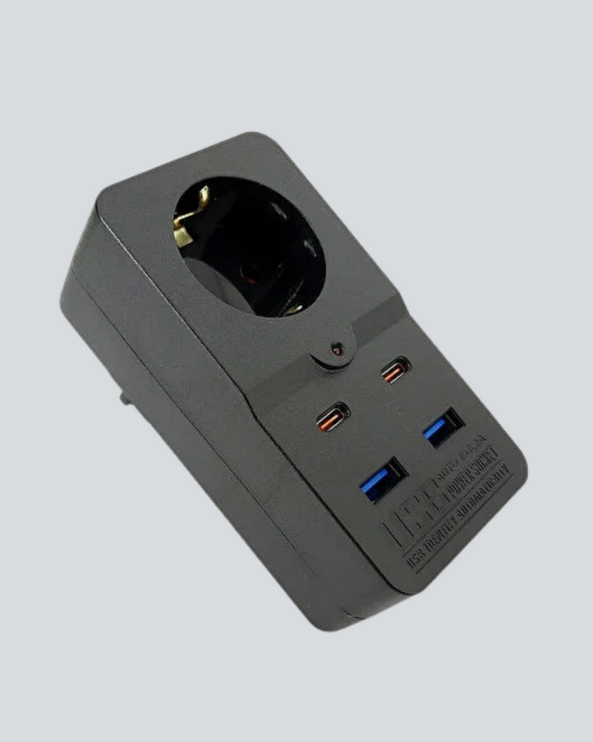 1244427_10-39.png Tip Akım Koruma Prizi 10A 2500W USB Type C Destekli - Görsel 5