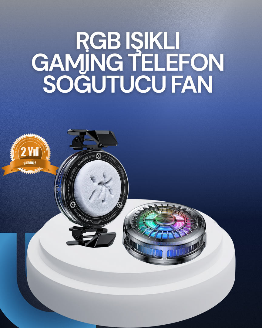 1246090_3-52.png RGB LED Telefon Soğutucu Fan Yüksek Hızlı Soğutma Oyuncu Cooler - Görsel 1
