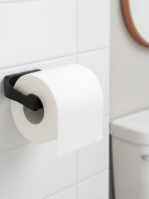 Modern Siyah Tuvalet Kağıtlığı Duvar Tipi Minimal Tasarım Peçetelik