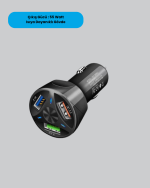 55W Hızlı Araç Şarj Cihazı Quick Charge 3.0 ve PD Destekli - Görsel 2