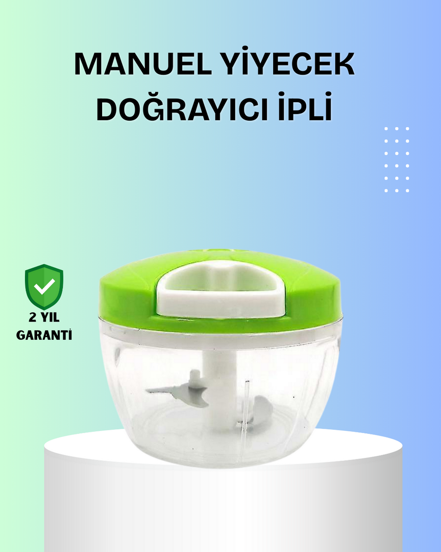 1247022_5-71.png El Tipi Yiyecek Kıyıcı Üç Bıçaklı Pratik Doğrayıcı - Görsel 1