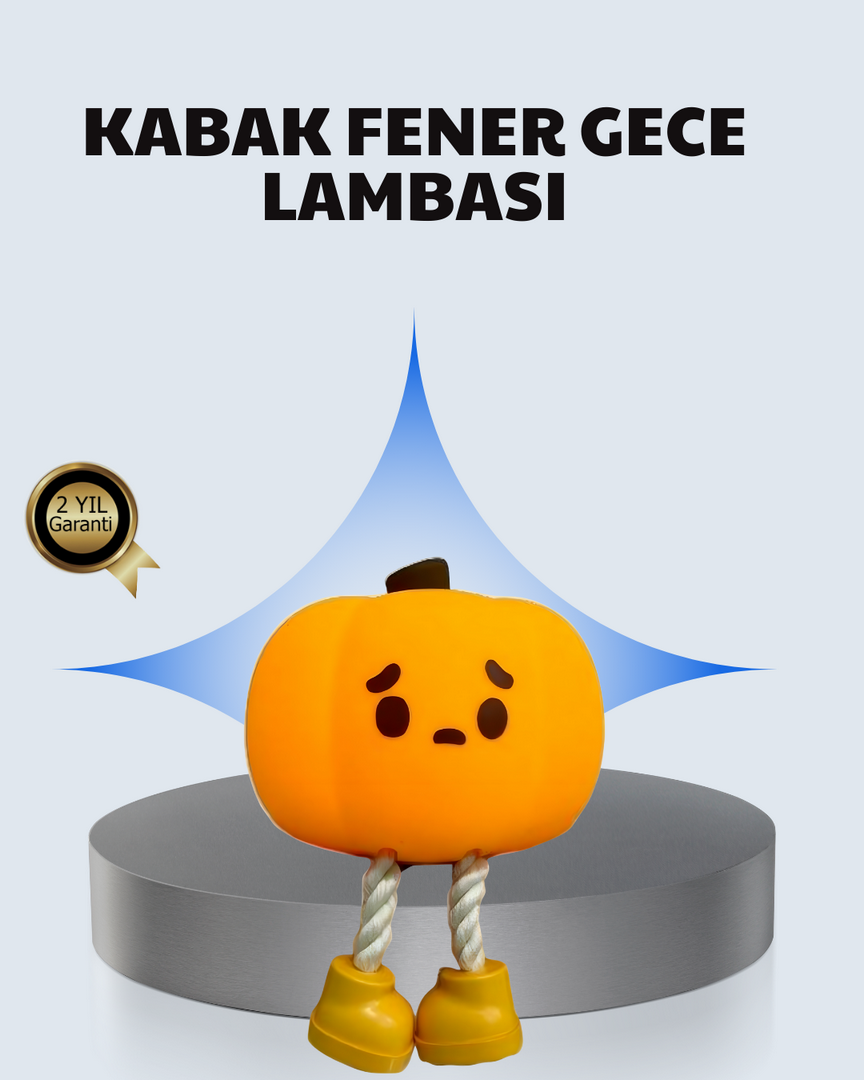 1247027_5-70.png Pumpkin LED Gece Lambası Üç Kademeli Işık Ayarlı - Görsel 1
