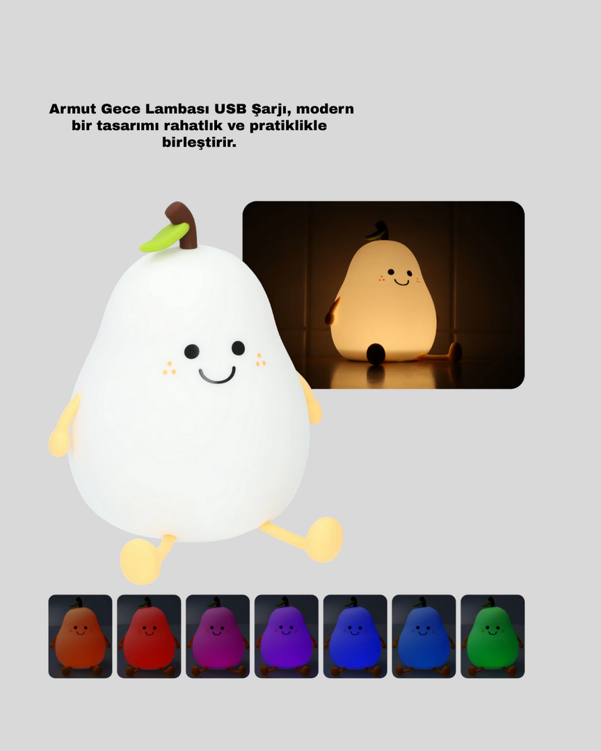 1247037_9-67.png Armut Gece Lambası USB Şarjlı Ayarlanabilir LED Işık - Görsel 4