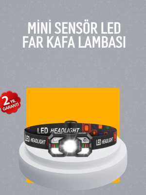 Şarj Edilebilir LED Far Hareket Sensörlü 5 Modlu Outdoor