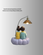 Romantik Çift Temalı Dekoratif Masa Lambası Yumuşak LED Işık - Görsel 3