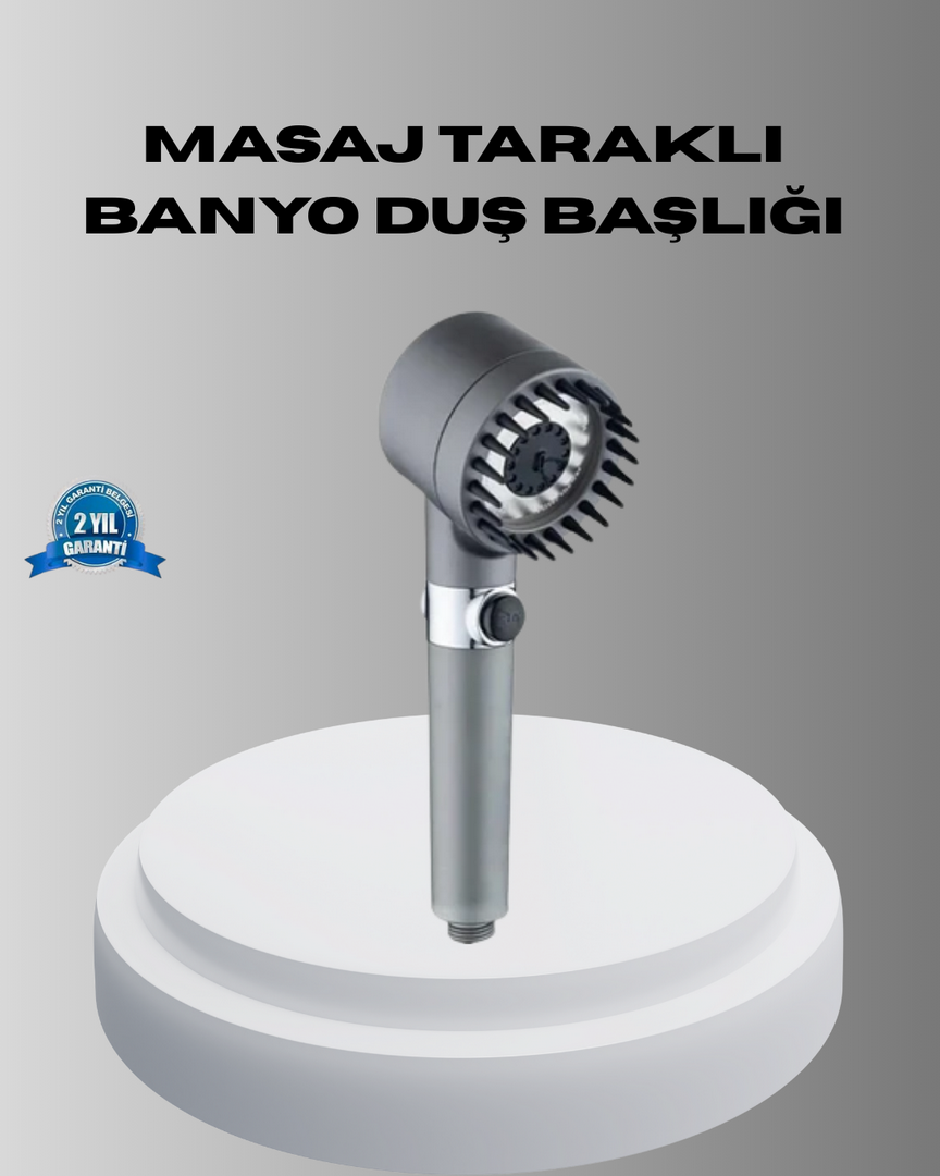 1247442_3-123.png Spa Etkili Masaj Uçlu Duş Başlığı Ergonomik Tasarım - Görsel 1
