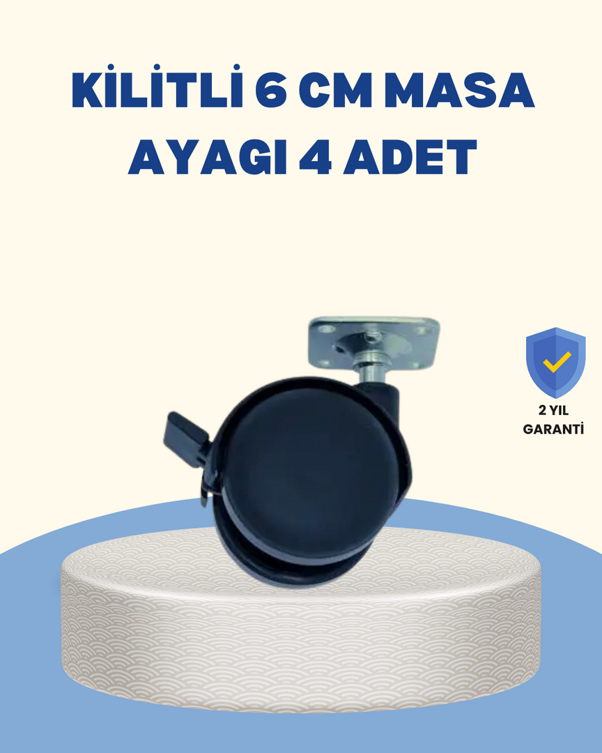 1247448_4-96.png Kilitli Mobilya Tekerleği 6 cm 4’lü Kolay Kurulum - Görsel 1