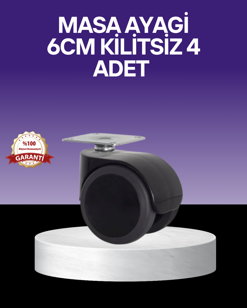 1247452_6-92.png Çok Amaçlı Kilitsiz Masa Ayağı Tekerleği 6 cm - Görsel 1