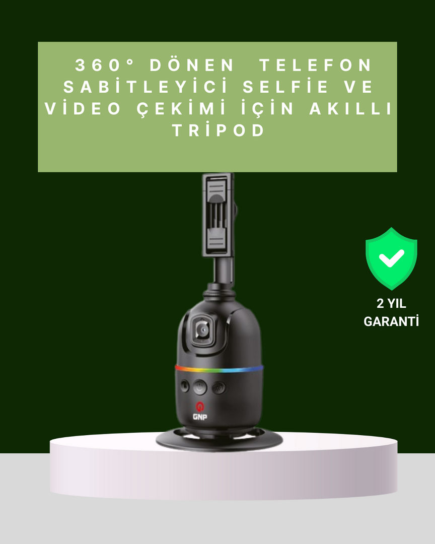 1247612_1-132.png Yüz Takipli 360° Akıllı Gimbal Telefon ve Aksiyon Kamera Uyumlu - Görsel 1
