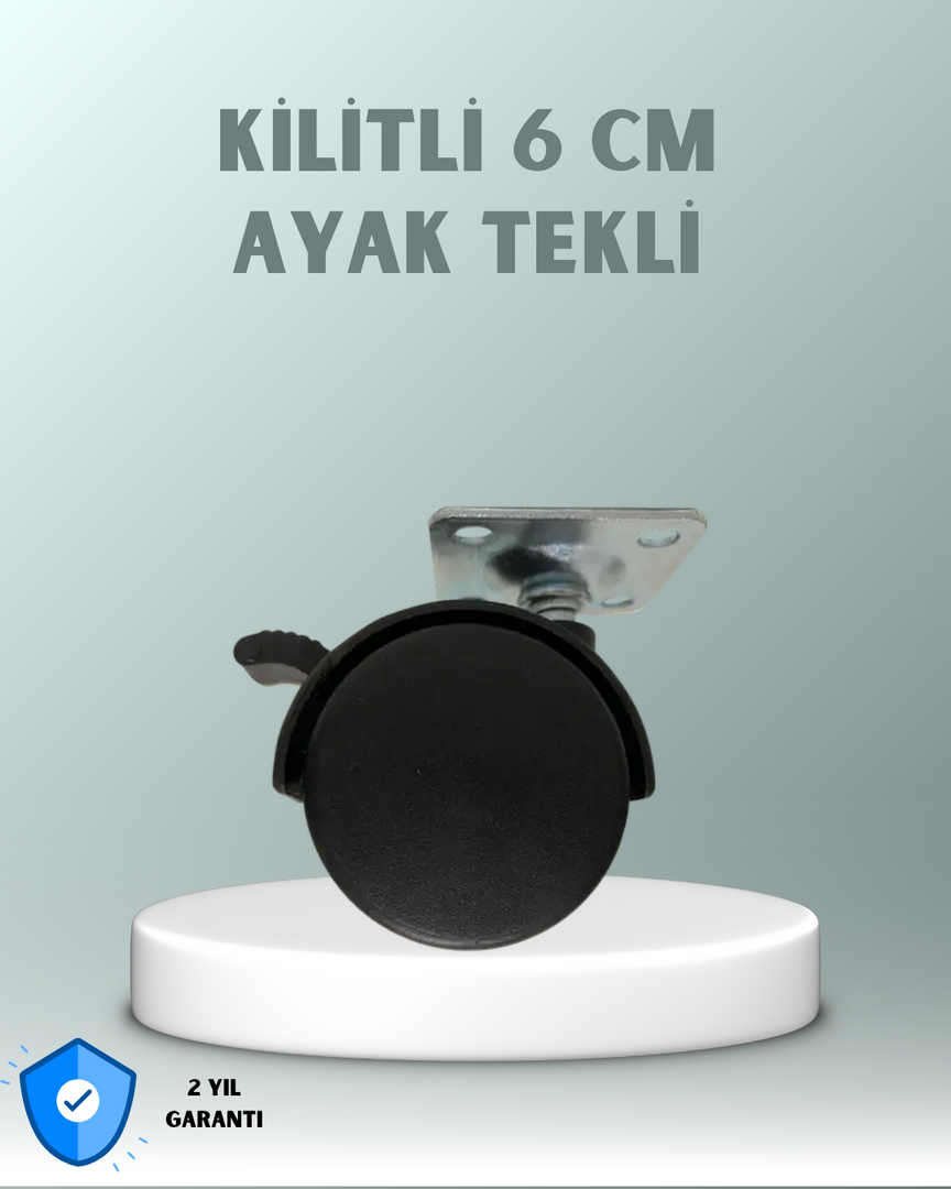 1247644_6-98.png Zemin Korumalı 6 cm Kilitli Döner Ayak - Görsel 1