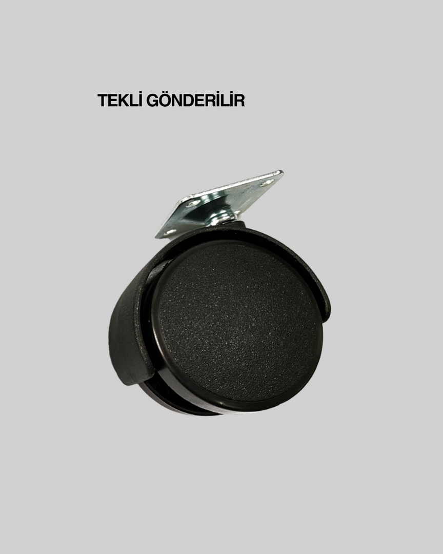 1247654_8-95.png 6 cm Kilitsiz Masa Ayağı Tekli Döner Tekerlek - Görsel 3
