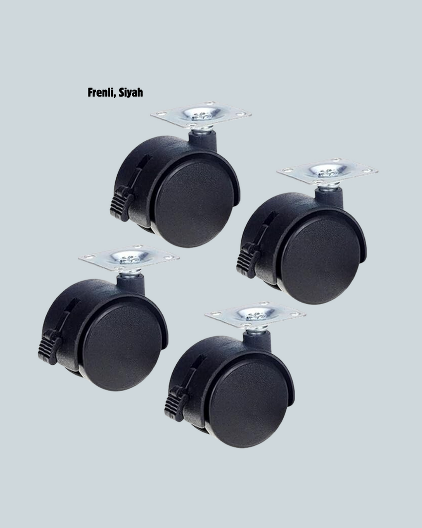1247658_10-93.png Kilitli Mini Tekerlek Ayak 4 cm 4’lü Set - Görsel 5