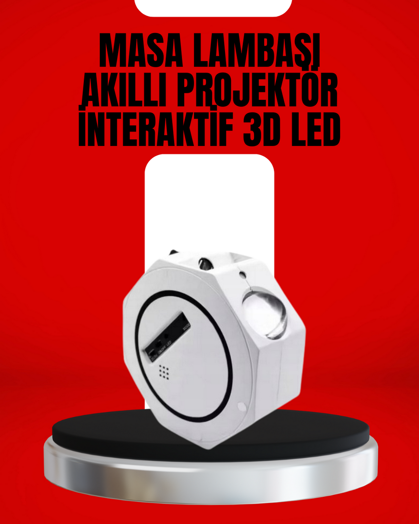 1247802_4-112.png Taşınabilir 360° Ayarlanabilir Gökyüzü Projeksiyon Lambası - Görsel 1