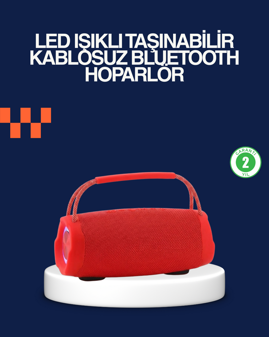 1247808_4-111.png Derin Baslı Çift Hoparlörlü Taşınabilir Kablosuz Hoparlör - Görsel 1