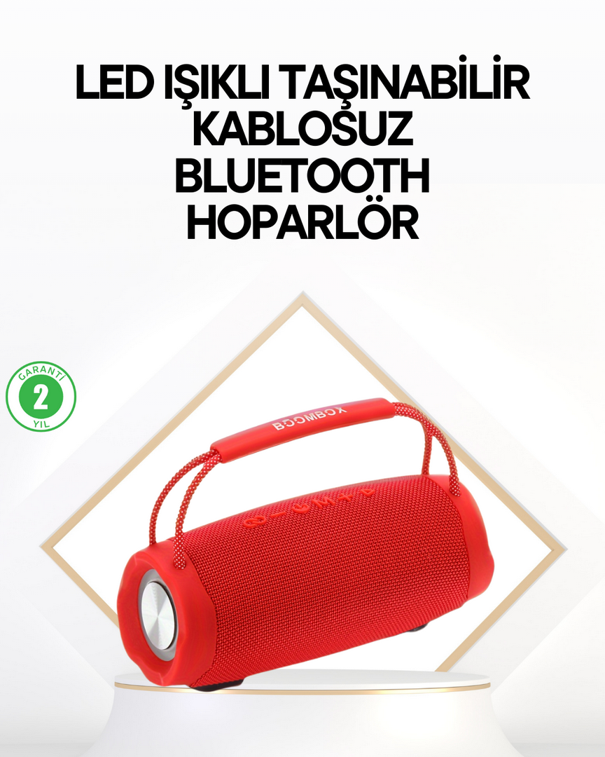 1247810_2-136.png Çevreleyen Sesli RGB Destekli Kablosuz Taşınabilir Hoparlör - Görsel 1