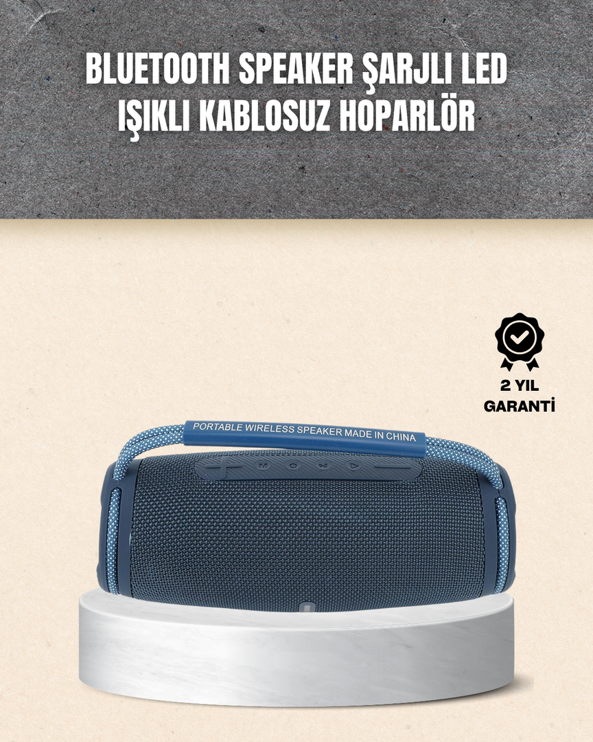 1247820_5-107.png Hafif ve Dayanıklı Renkli Işıklı Taşınabilir Müzik Hoparlörü - Görsel 1