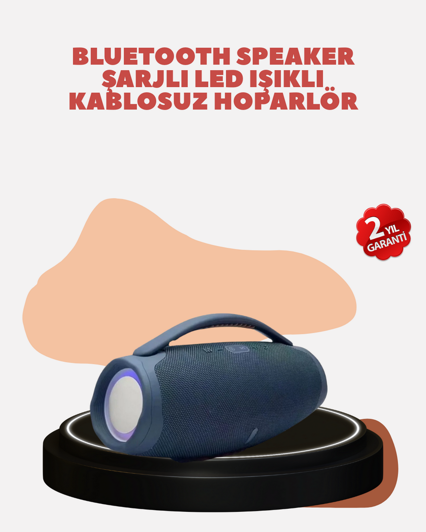 1247822_2-134.png Renkli LED Efektli Suya Dayanıklı Taşınabilir Kablosuz Hoparlör - Görsel 1