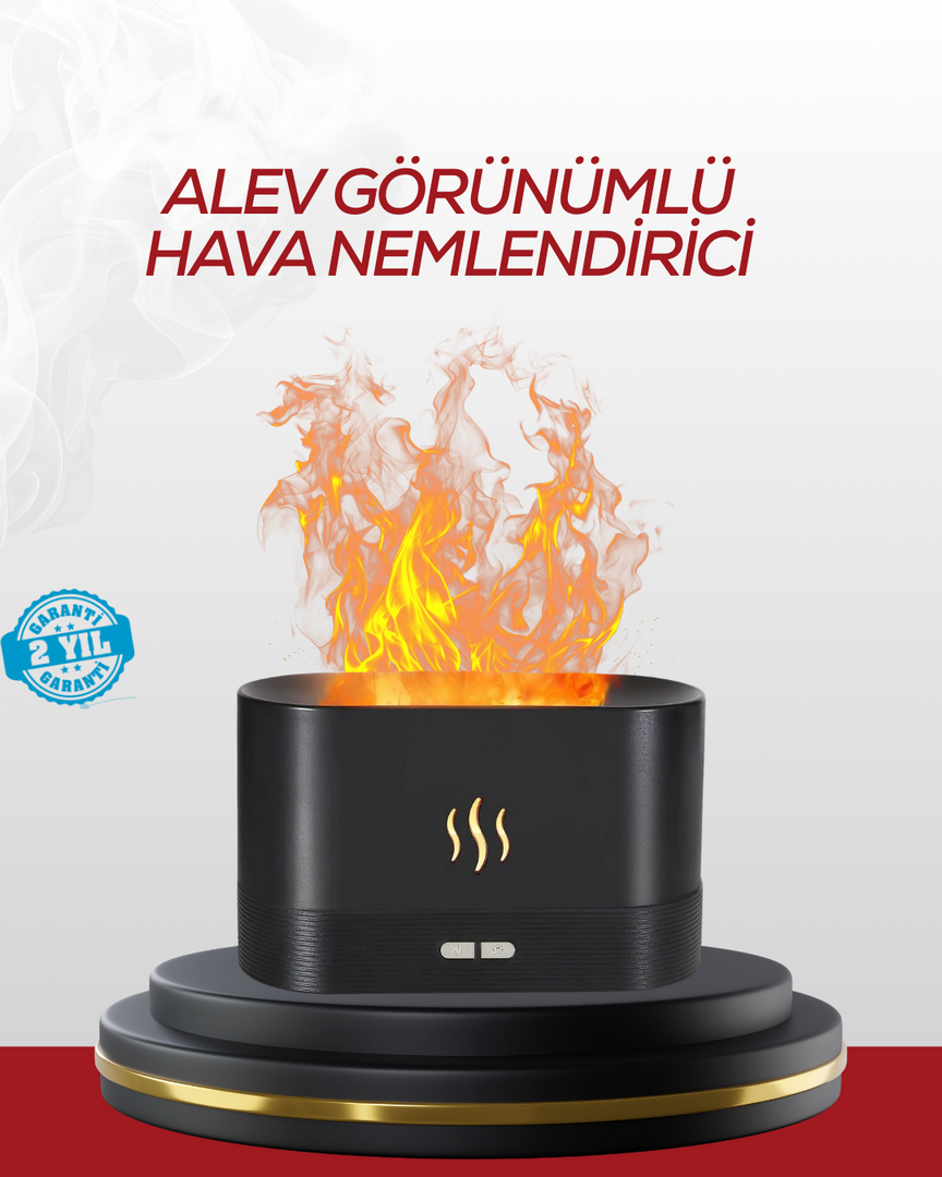 1247828_2-133.png LED Işıklı Buhar Makinesi Alev Efektli Kumandalı Oda Nemlendirici - Görsel 1