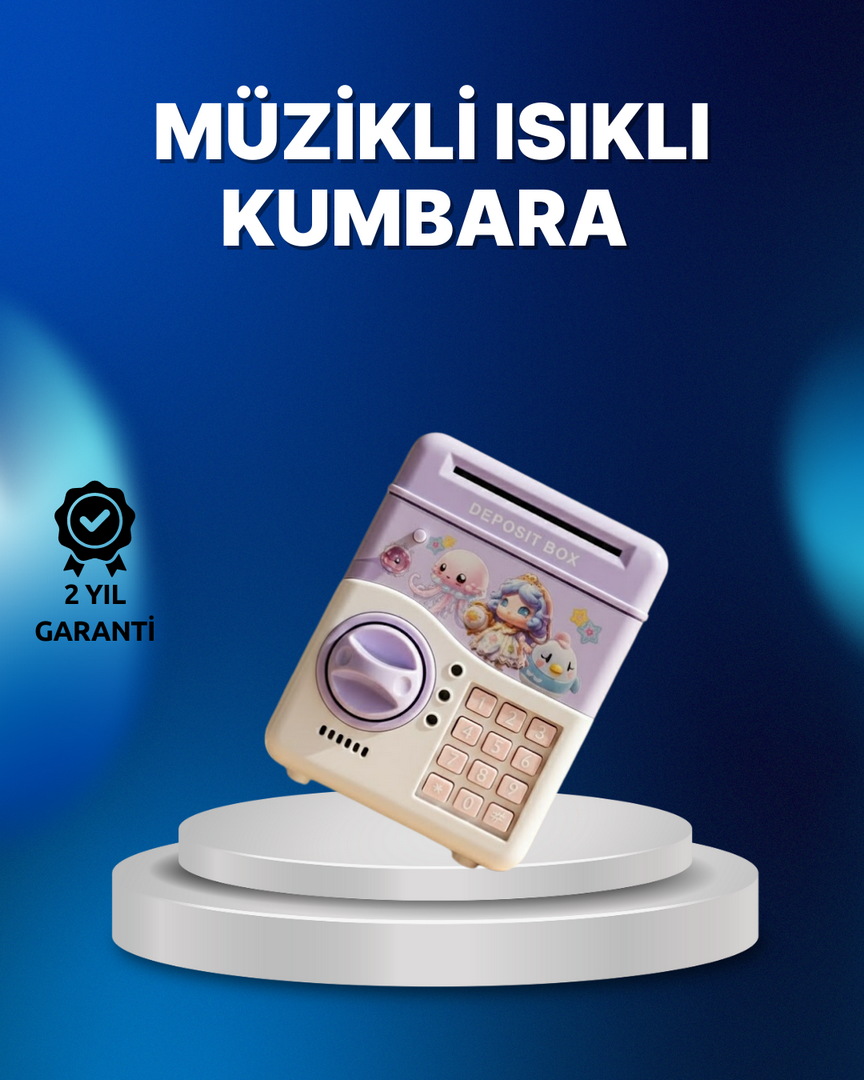 1247945_5-119.png Mor Otomatik Para Girişli Elektronik Şifreli Kumbara - Görsel 1