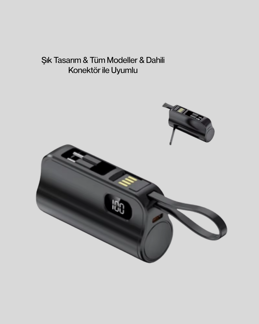 1247973_8-112.png Dahili Konektörlü 20W Hızlı Şarj Mini Taşınabilir Powerbank - Görsel 3