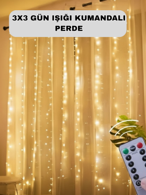 Uzaktan Kumandalı Perde Tipi Günışığı Peri Led Işık Dekorasyon
