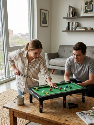 Mini Bilardo Masası Oyuncak Seti Çocuklar İçin Eğlenceli Masa Oyunu