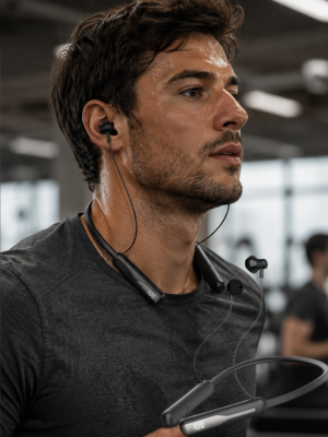 Boyun Askılı Bluetooth Kulaklık Extra Bass ve Ses Değiştirme Modlu