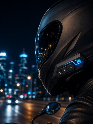 Bluetooth Motosiklet Kask Kulaklığı Mikrofonlu Kablosuz Sürüş Intercomu