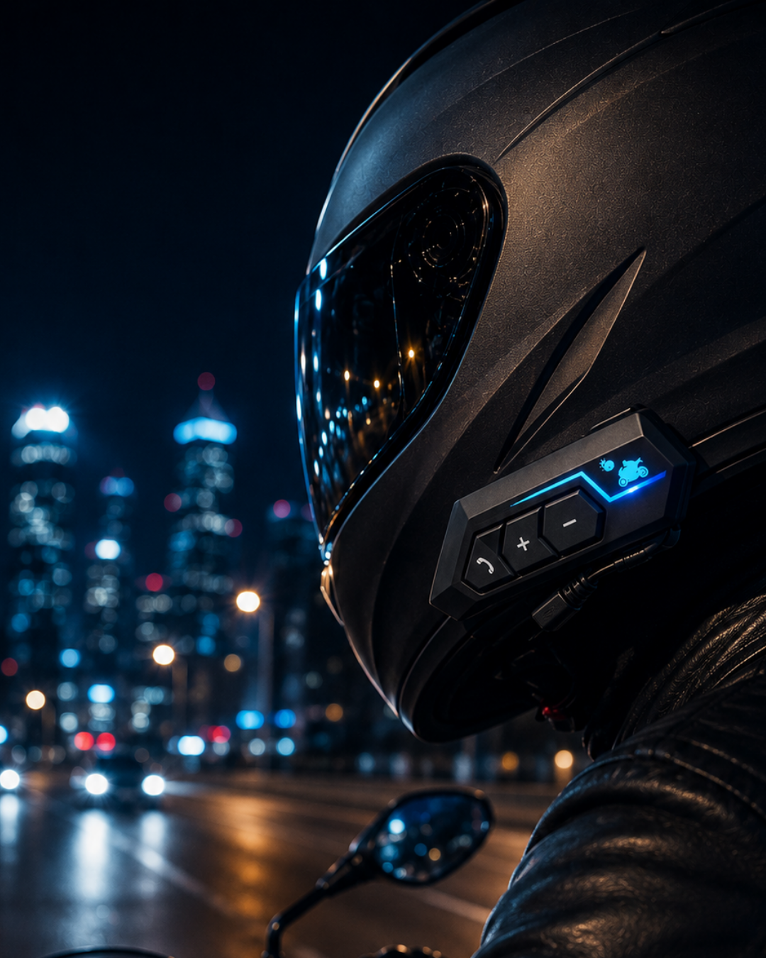 1-73.png Bluetooth Motosiklet Kask Kulaklığı Mikrofonlu Kablosuz Sürüş Intercomu - Görsel 1